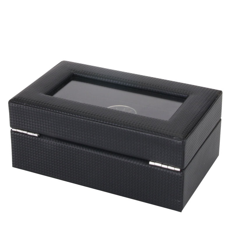 *พร้อมส่ง*กล่องนาฬิกา 3 เรือน กล่องใส่นาฬิกา (คาร์บอนไฟเบอร์สีดำ+ในPUหนัง) Watch Box