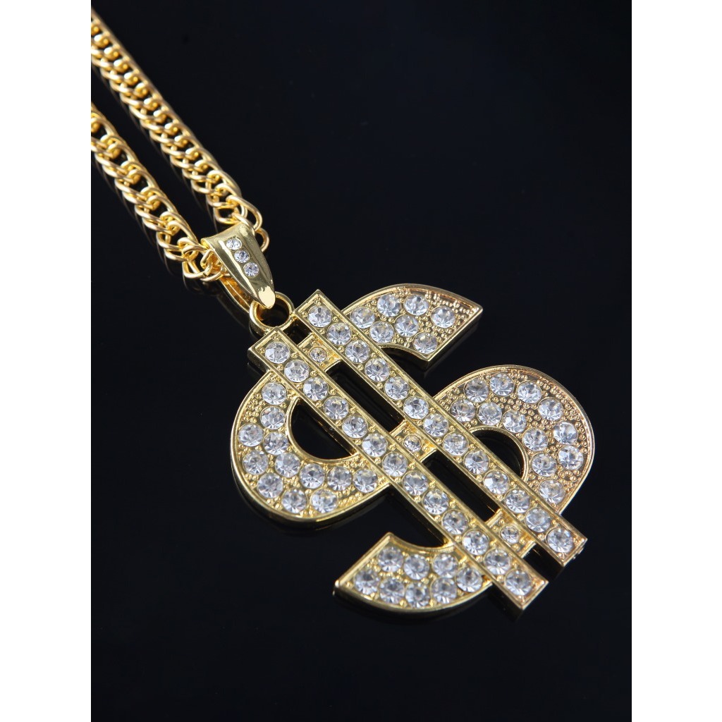 สร้อยคอทองคนรวย Dollar $ ทองฮิปฮอป Hip-hop แฟชั่น props เครื่องประดับ พร้อมส่ง fake necklace พร็อพ thug life ราคา ถูกที่สุด ดีลบีเคเค แกลเลอรีภาพที่ 7