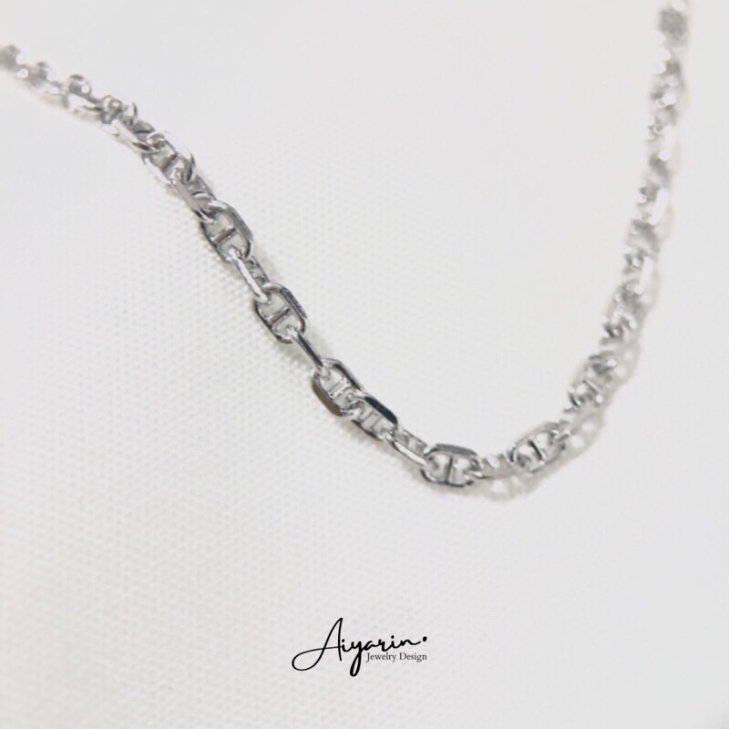 สร้อยพระ สร้อยคอเงินเเท้925 ลายกุชชี่ หนา 4mm ใส่สวย มาตรฐานส่งออก ปราศจากส่วนผสมนิกเกิ้ล ใส่ไม่คัน ไม่เเพ้