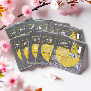 12 ชิ้น (ยกโหล) ถุงขยะพับ Lucky clean x ไซส์ S-XL ผลิตจากเม็ดพลาสติกใหม่เหนียวและรับน้ำหนัก