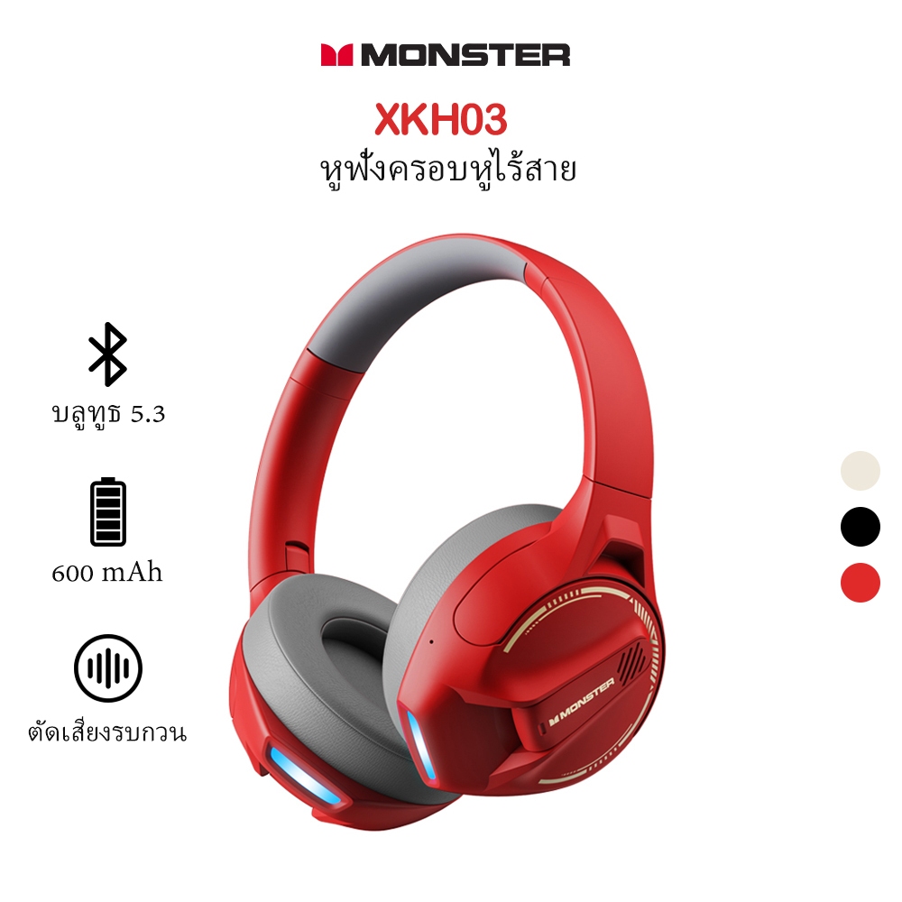 หูฟังครอบหู Monster XKH03 พร้อมANCและบลูทูธ5.4