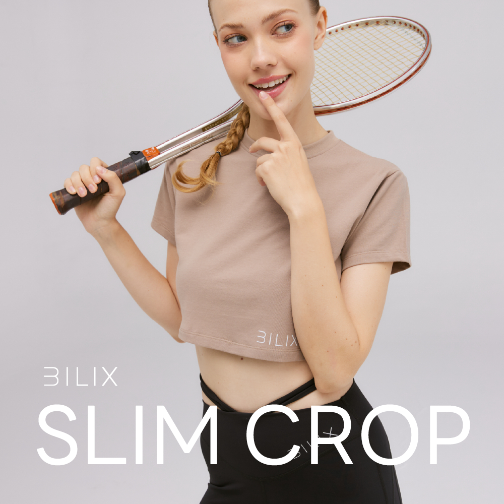 BILIX TANIA SLIM Crop เสื้อครอปออกกำลังกาย ทรงสลิม กระชับสัดส่วน ผ้านุ่ม ใส่สบาย