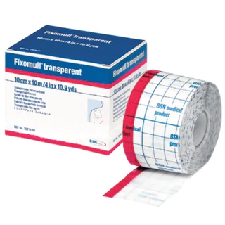 Fixomull Transparent ฟิกซ์โซมูล แผ่นฟิล์มใสกันน้ำ 10cm x 10m [1 กล่อง] BB 1302