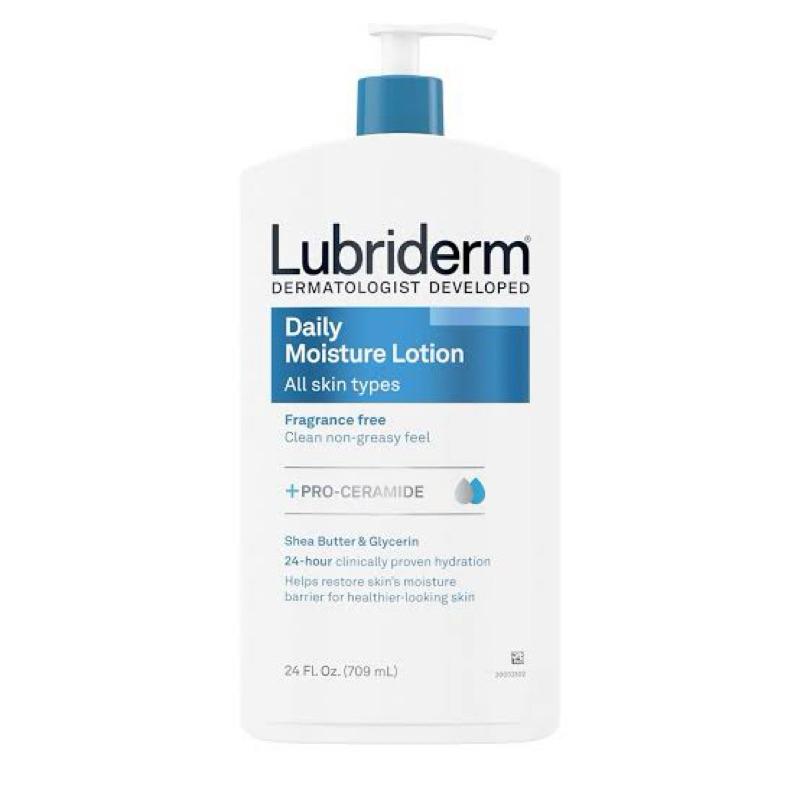 Lubriderm Unscented Daily Moisture Lotion + Pro-Ceramide 709ml.