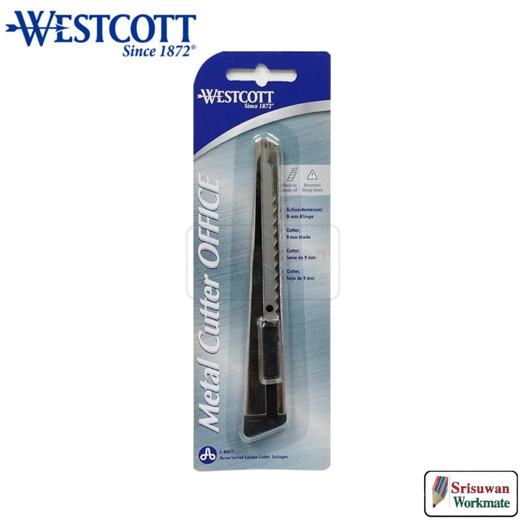 Westcott #84021 Metal Cutter Office คัตเตอร์ สแตนเลสแท้ 9 มม. American Brand