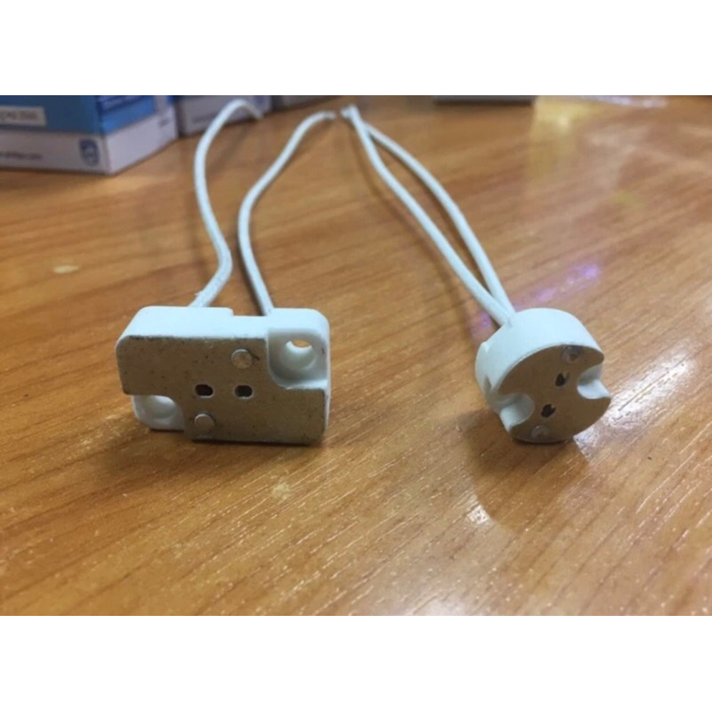 ขั้วไฟฮาโลเจน ทนความร้อนสูง แบบสายถักใช้กับหลอดMR16,GU5.3/MR11,GU4/