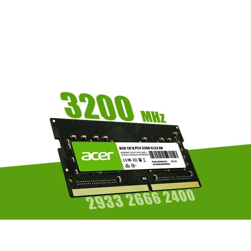 มีโค้ดลด20% แรม โน๊ตบุ๊ค DDR4 8GB 16GB BUS 3200 SO-DIMM ACER Ram for Notebook Lifetime Warranty