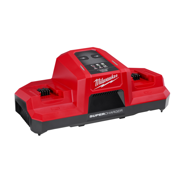 Milwaukee M18 DBSC SA แท่นชาร์จแบตเตอรี่ 18 โวลต์ แบบซูเปอร์ชาร์จ 2 ช่อง