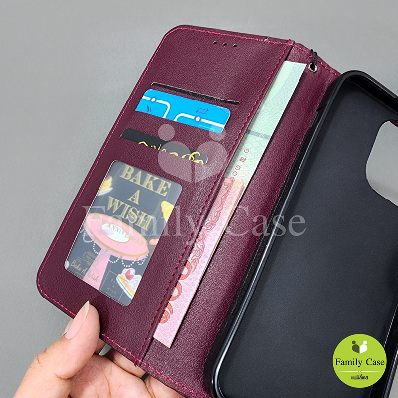 Realme เคสหนังเปิด-ปิด มีช่องใส่การ์ด Realme5 7i 8(5G) 9i 9Pro 9Pro+ 10Pro+ 11(5G) 11Pro 11Pro+ C11(2021) C12 C15 C17