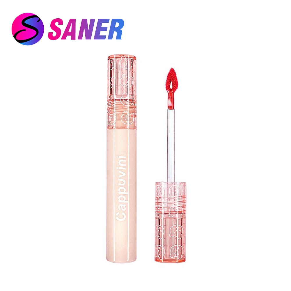 Saner M071 ลิปกลอส คาปูวินิ บับเบิลแบร์ นุ่มละมุน สีชัด ติดทน กันน้ำ