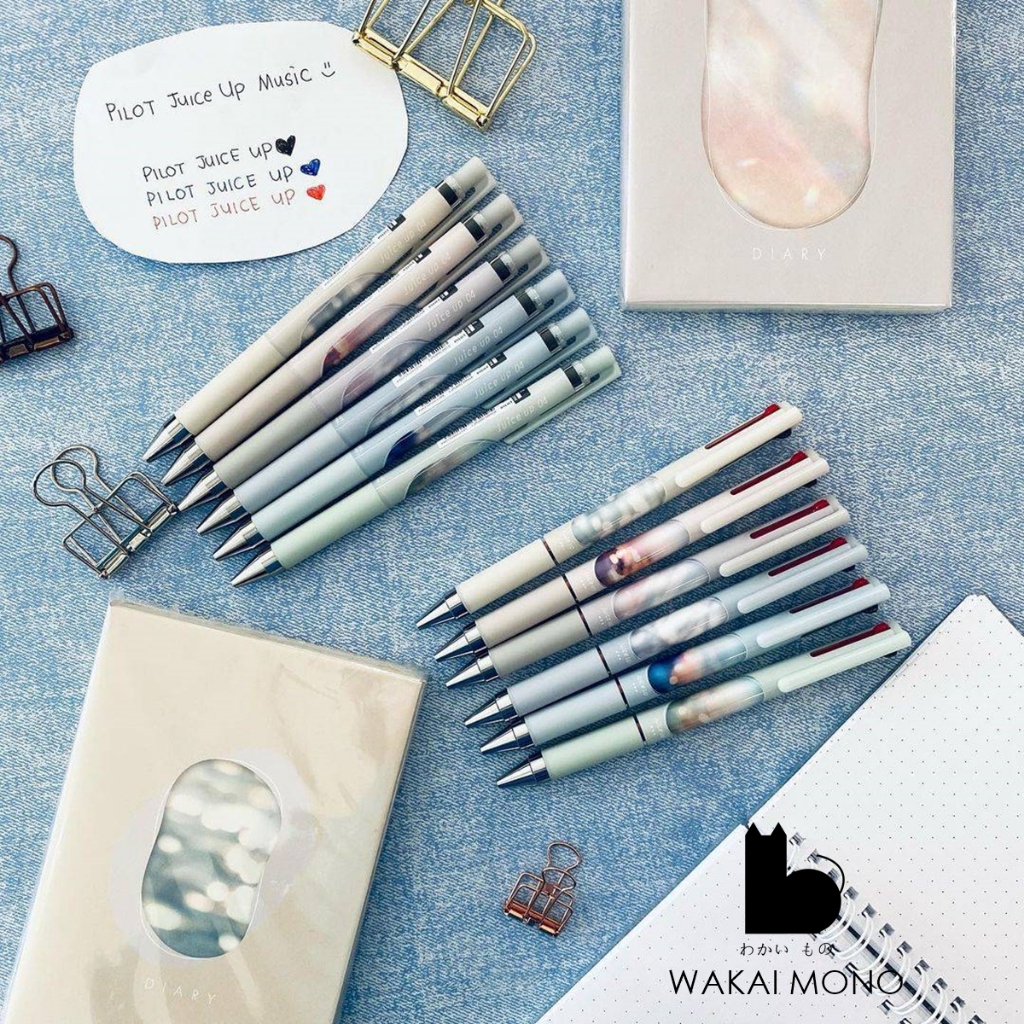 ปากกาเจลกันน้ำ PILOT Juice Up / Juice Up 3in1 - 0.4mm และ DIARY ขนาด A6 Limited MUSIC
