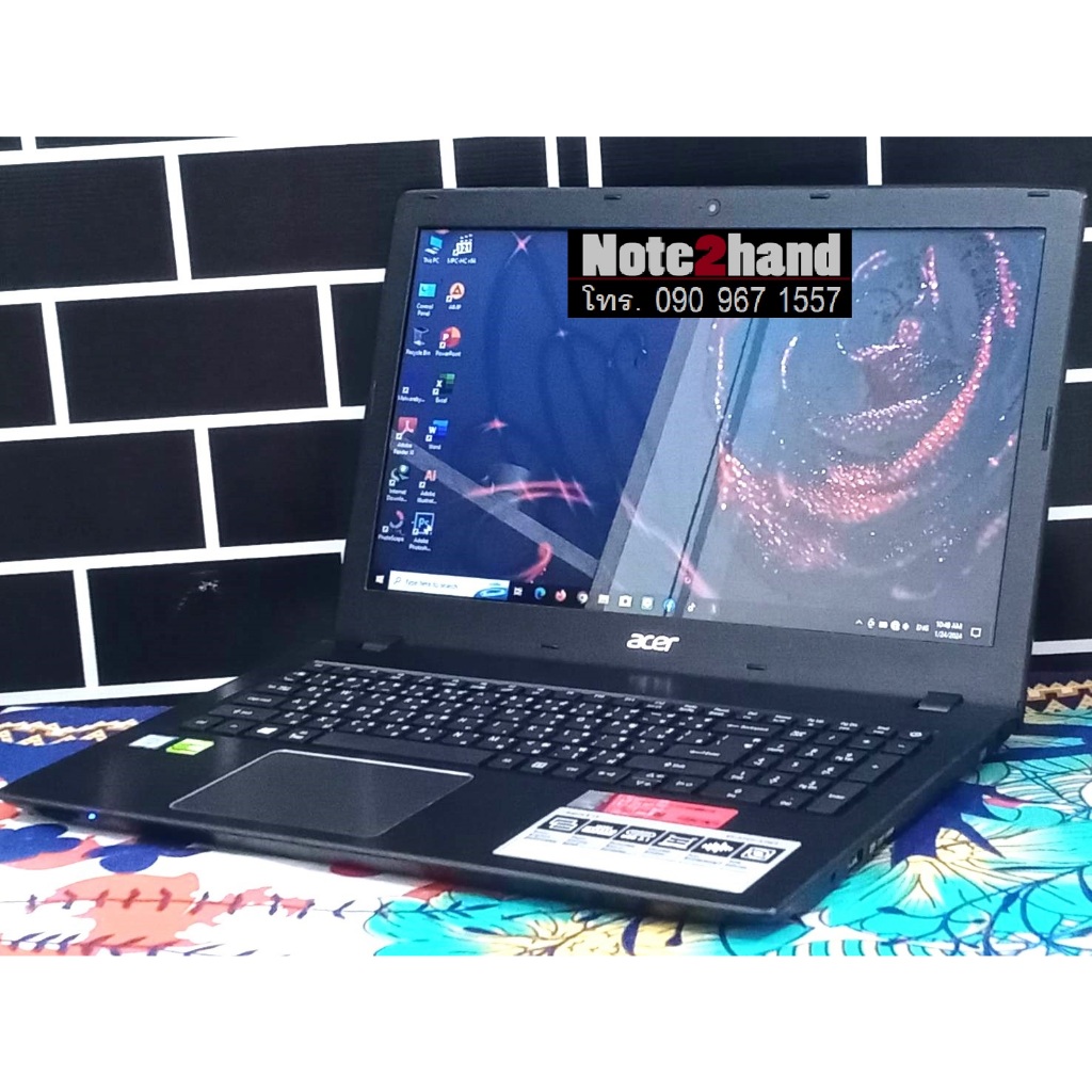 โน๊ตบุ๊คมือสอง ACER Core i5-6200U หน้าจอ15.6”HD แรม12+SSD500+การ์ดจอ2GB+วินโดว์แท้