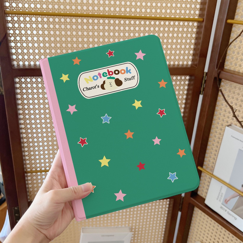ส่งในพื้นที่ เคสไอแพด note book Gen9/8 Air4/5/6 เคส iPad star Case iPad มีที่เก็บปากกา 11pro 2024
