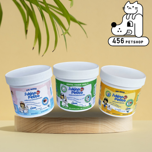 Sukina Petto Pet Wipes ทิชชู่เปียกสำหรับสัตว์เลี้ยง (ตา,หู,ฟัน)