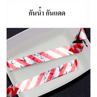 ริบบิ้นสะท้อนแสงแดงสลับ ไล่นก (ยาว 100- 50เมตร) เทปไล่นก ริบบิ้น กั้นเขต กั้นนก ไล่นกในทุ่งนาสวน