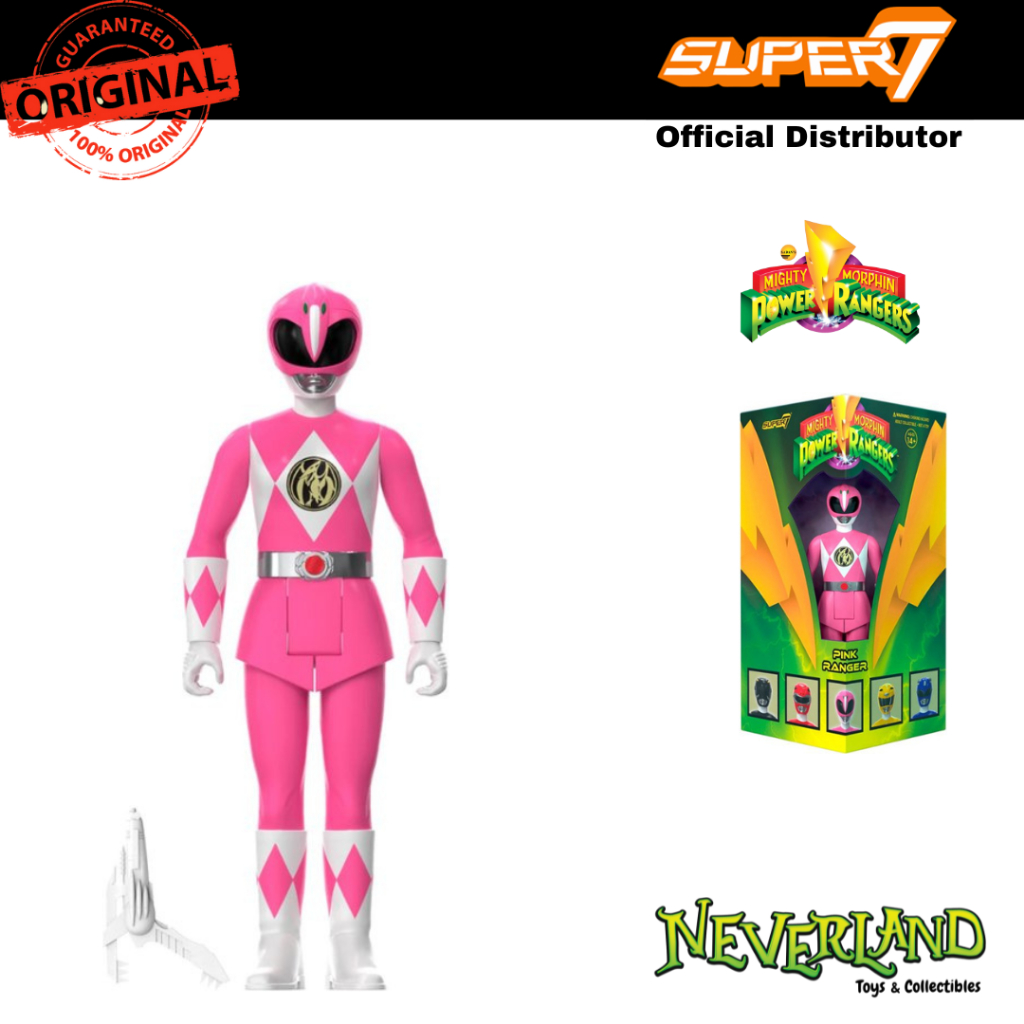Super7 Mighty Morphin Power Rangers Pink Ranger SDCC ReAction Figure