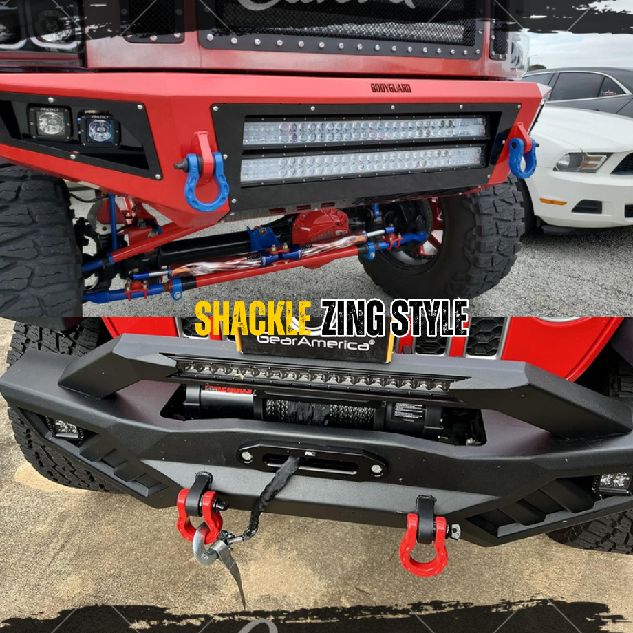 สเก็นเหล็กคาร์บอน OFF-ROAD รับน้ำหนักสูงสุด 8 ตัน มี 8 สี หูลาก สเก็นห่วงโอเมก้า ห่วงลาก Shackle - รูปที่ 3