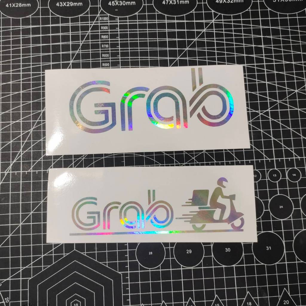สติกเกอรฺ์ ใช้ตกแต่งทั่วไป ลาย Grab