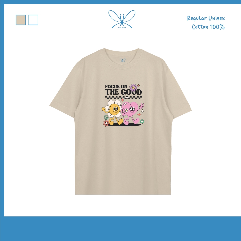 Focus on the good เสื้อยืด T-shirt Regualr Unisex Cotton100% ราคา ถูกที่สุด ดีลบีเคเค แกลเลอรีภาพที่ 2