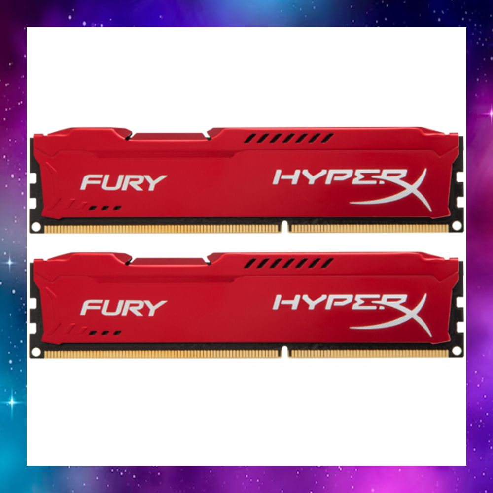16GB (8GBx2) DDR3 1600MHz RAM (หน่วยความจำ) KINGSTON HyperX FURY (RED) (HX316C10FRK2/16) ใช้งานปกติ