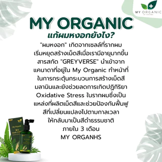 [โปรเดือนก.ค.] My Organic แก้ผมหงอก แก้ผมร่วง ผมบาง ผมหงอก แชมพูปิดหงอก แบรนด์ My Organic เซรั่มผม My Organic แฮร์โทนิค