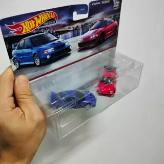 โมเดลรถเหล็ก Hot Wheels Premium 2 Pack (แพ็คคู่) Mitsubishi Lancer Evolution/ '95 Mitsubishi Eclipse (ล้อยาง) ลิขสิทธิ์