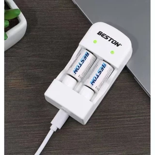 พร้อมส่ง!!! BESTON CR2 3.0V 300mAh จำนวน 2 ก้อน พร้อมที่ชาร์จแบบ 2 ช่อง