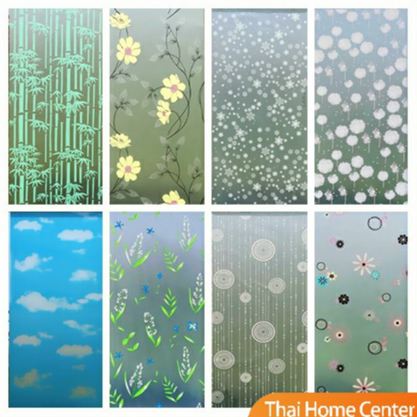 สติ๊กเกอร์ฝ้า ฟิล์มติดกระจกบ้าน สูญญากาศ กันแดด window film