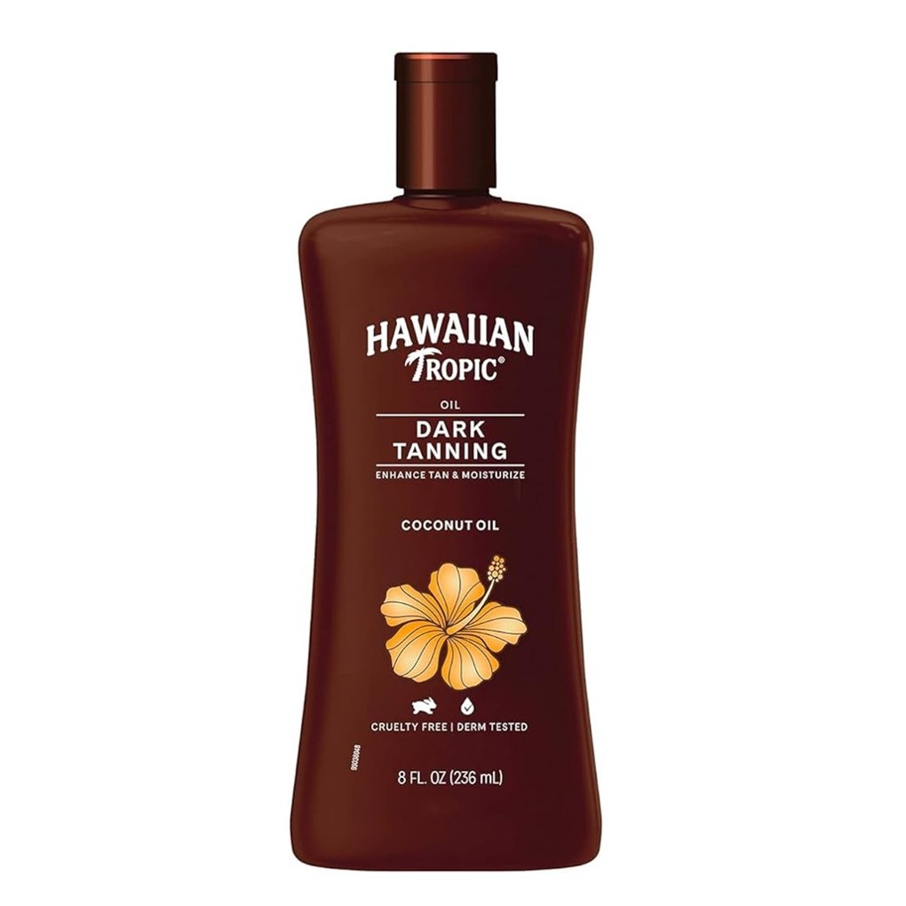 HAWAIIAN Tropic Dark Tanning Oil Original 240ml. ฮาวายเอียน ทรอพพิค ด๊าก แทนนิ่ง ออย ออริจินอล ออยล์อาบแดด