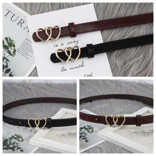 พร้อมส่ง!! เข็มขัดสไตล์เรียบง่าย สไตล์เกาหลี แฟชั่นตกแต่ง เข็มขัดเส้นเล็กสำหรับผู้หญิง เข็มขัดหนังPU（P81）
