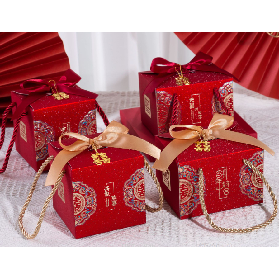 ✅พร้อมส่ง✅กล่องใส่ส้ม วันตุรุษจีน กล่องของขวัญงานแต่ง ใส่ของรับไหว้ ของชำร่วย