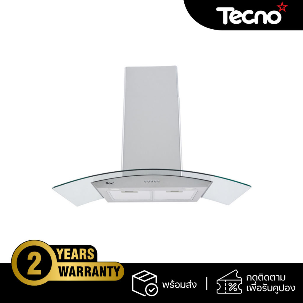 TECNOSTAR เครื่องดูดควันติดผนัง ขนาด 90 ซม. รุ่น TNS HD 502 B 900