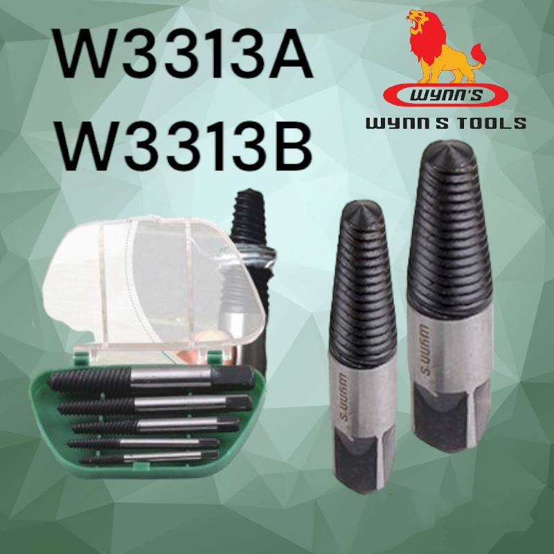 WYNN'S ถอนเกลียวซ้าย ใช้ถอดเกลียวก๊อกน้ำงานประปาขนาด (1/2) 4หุน W3313A หรือ (3/4) 6หุน W3313B