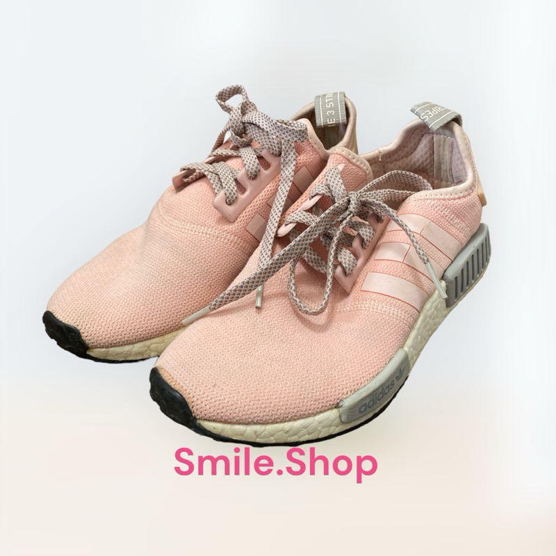 📮พร้อมส่ง💗 มือ2 adidas nmd pink รองเท้า สีพาสเทล ของแท้ 6us 23cm