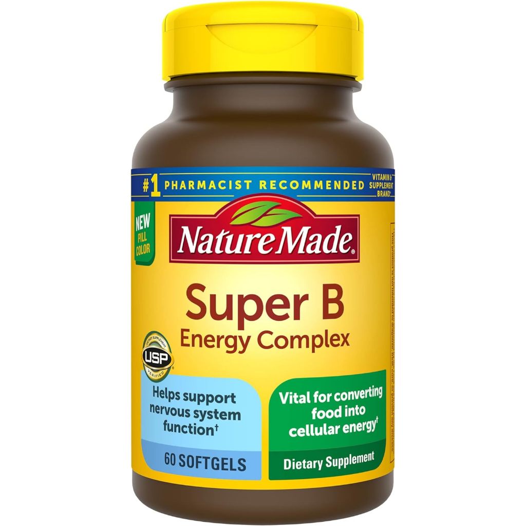 [ของแท้ 100%] NATURE MADE SUPER B-COMPLEX SUPPORTS A HEALTHY BRAIN AND NERVOUS SYSTEM 60 TABLETS