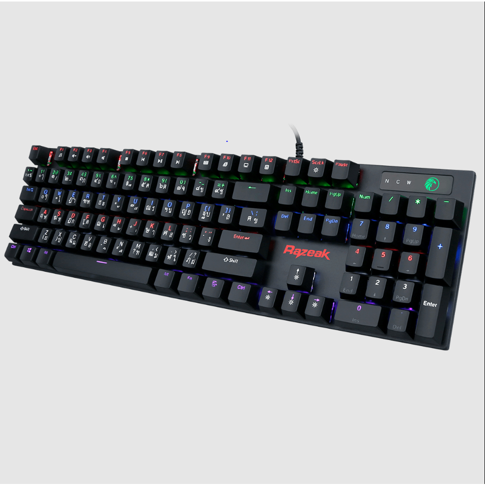 Razaek RK-X61 Pantheon Metal Mechanical Gaming Keyboard คีย์บอร์ด คีย์บอร์ดเกมมื่ง แมคคานิคอล - HITECHubon