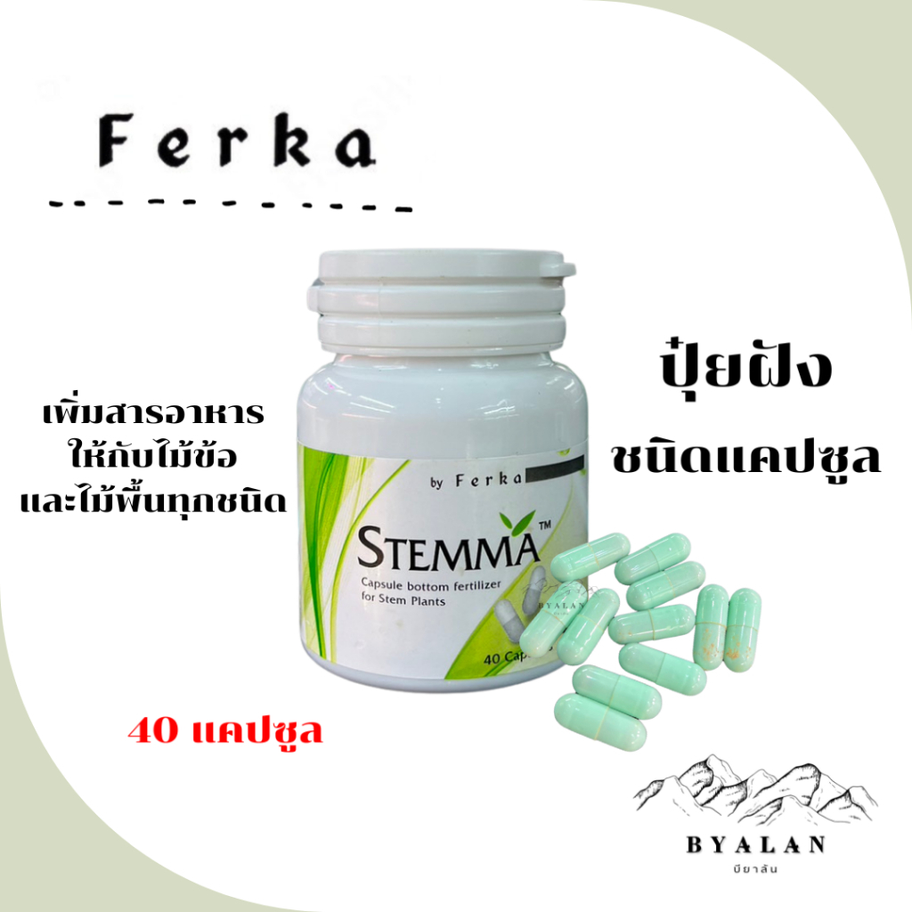 Stemma Ferka ปุ๋ยฝังชนิดแคปซูล เพิ่มสารอาหารให้กับไม้ข้อและไม้พื้นทุกชนิด