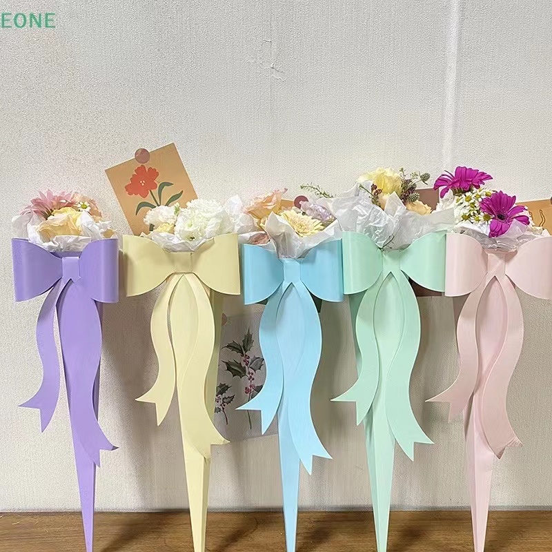 Diy แฮนด์เมด ที่ใส่ดอกไม้ ดอกกุหลาบ จัดช่อดอกไม้ รูปโบว์ น่ารัก สีพลาสเทล พร้อมส่ง