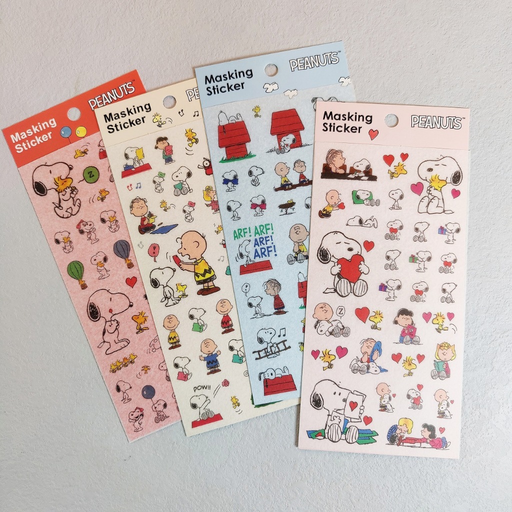 (พร้อมส่ง🐶) 𝙉𝙀𝙒! สติ๊กเกอร์ Snoopy มีให้เลือก 4 แบบ สนู๊ปปี้