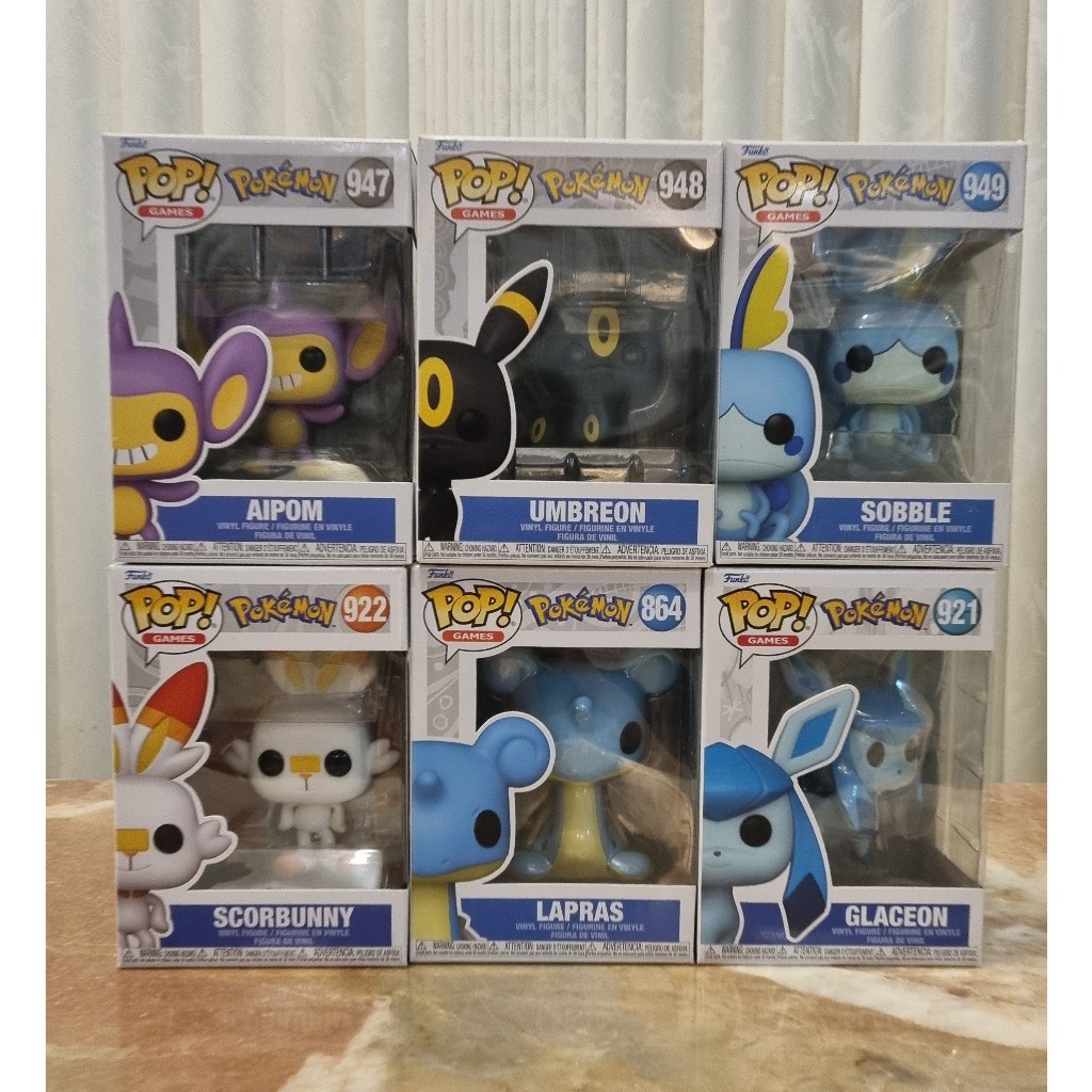 🔴⚪ [Pokemon] ⚪🔴 Funko Pop Pokemon Gotta Pop! ‘Em All Set - Aipom, Umbreon, Sobble,