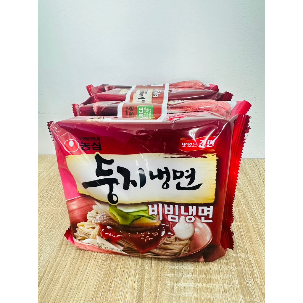 แพครวม4นงชิม แนงมยอนบะหมี่เย็น เส้นบัควีต รสหวานเผ็ด -Nongshim Doongji Bibim Naengmyeon (spicy & swe