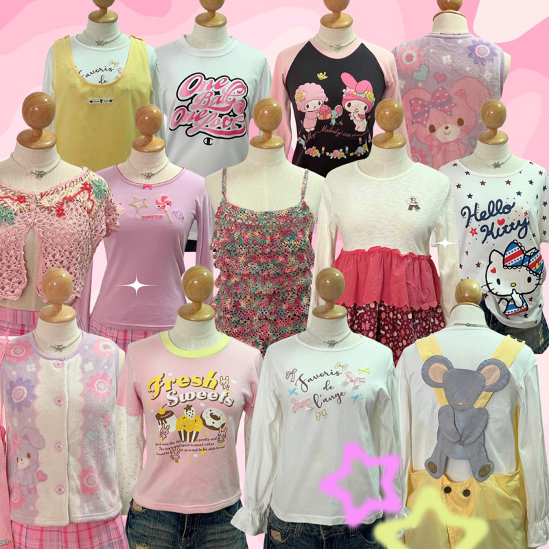 UPDATE : 05/06/24 babytee / เสื้อผ้าเด็ก / y2k / mezzopiano / sanrio / เสื้อมือสอง