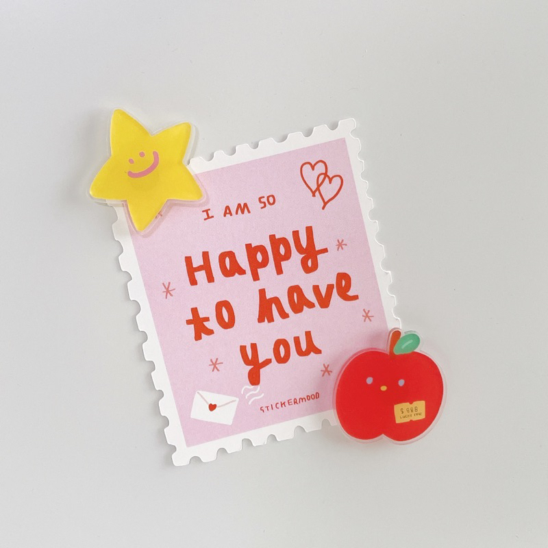 *ทักแชทขอโค้ด* การ์ดวาเลนไทน์  I'm so happy to have you card (CA_009)