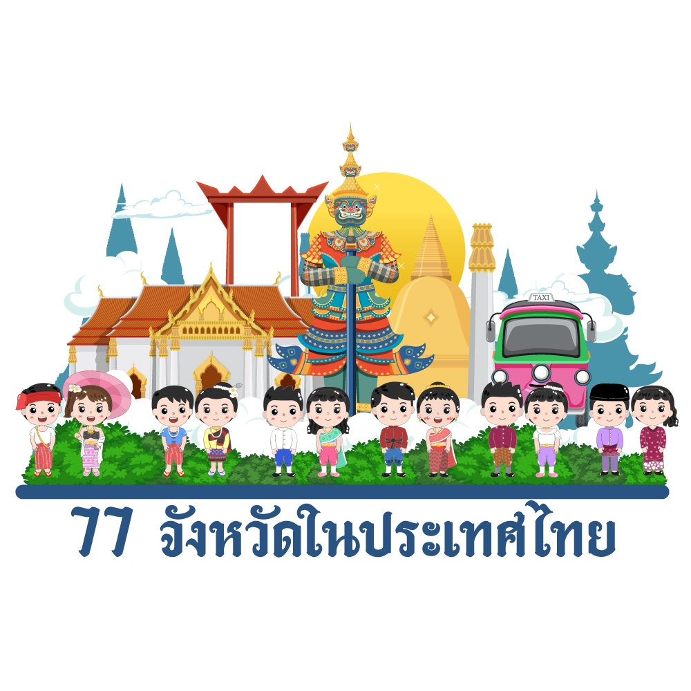 สื่อตกแต่งชั้นเรียน ป้ายแขวน 77 จังหวัดในประเทศไทย