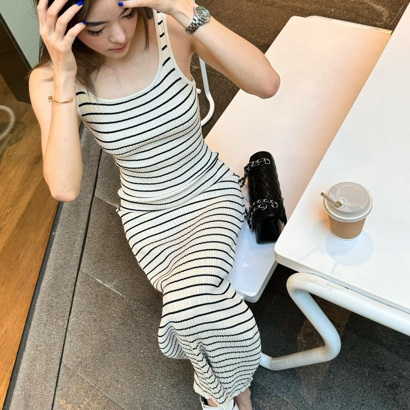 Kylie Dress เดรสknittingร่องปลายเมอร์เมด