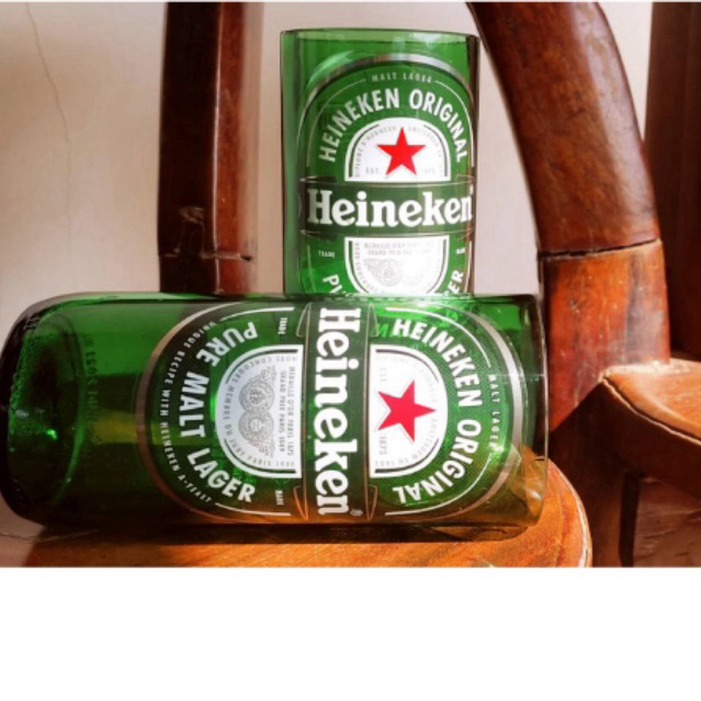 แก้ว Heineken งานแก้วตัดจากขวด DIY