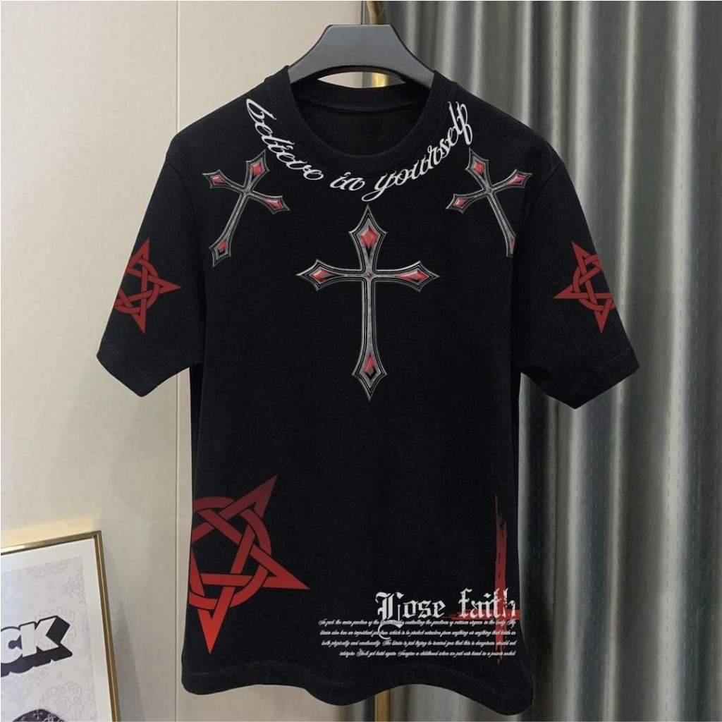 เสื้อยืดCotton100% สกรีนแบบดิจิตอล เนื้อผ้าหนานุ่ม เกรดพรีเมี่ยม A465-แขนสั้น