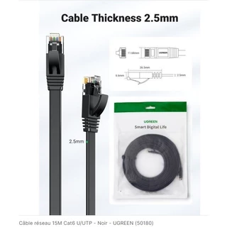 UGREEN รุ่น NW102 สายแลน Cat6 Ethernet Patch Cable Gigabit RJ45 Network Wired Lan Cable Plug Connector ยาว 0.5-20 เมตร