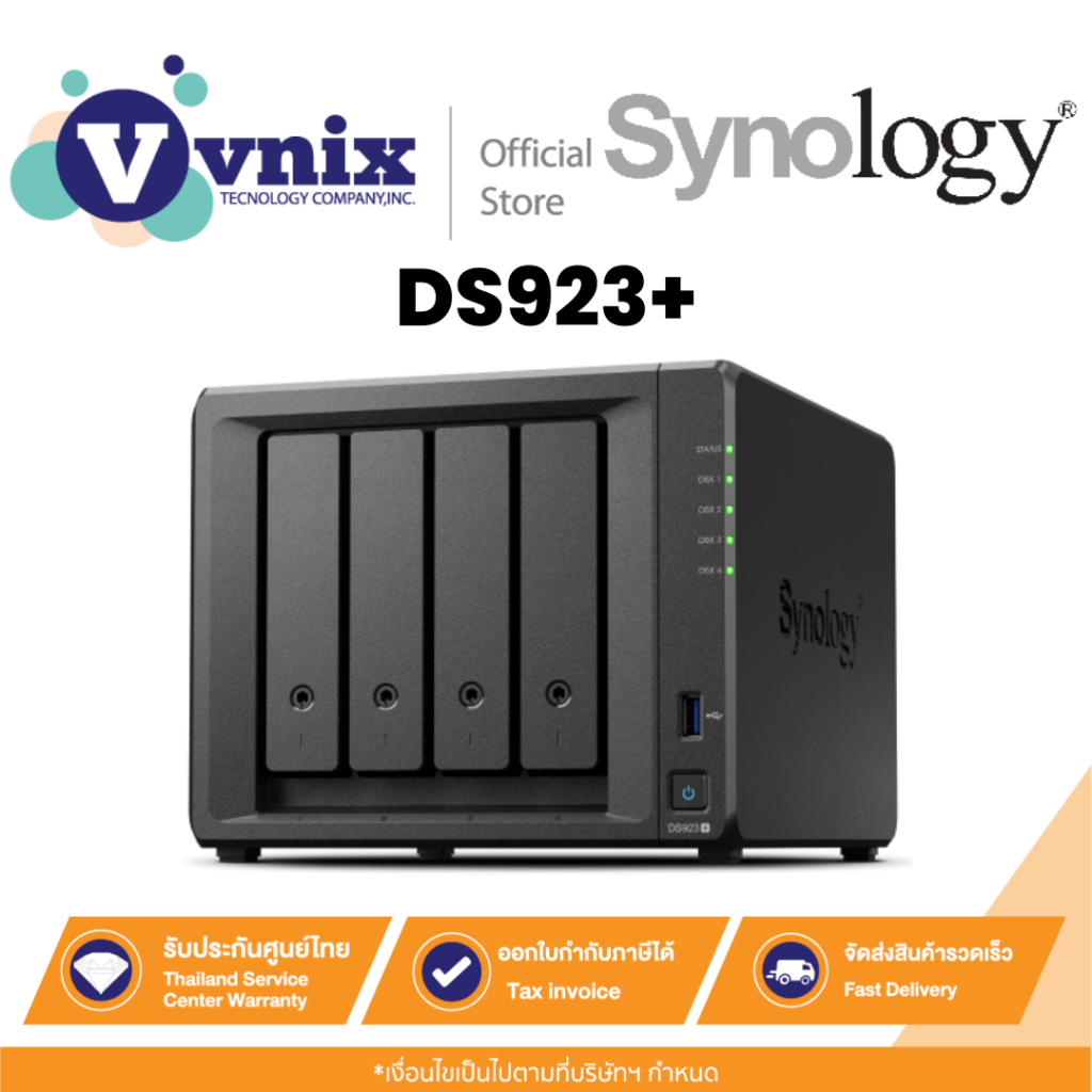 DS923+ Synology NAS 4-bay DiskStation By Vnix Group