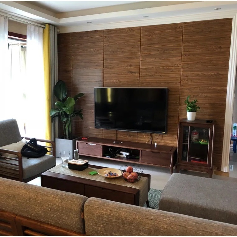 🔥wallpaper3d 70*77cm สติ๊กเกอร์ติดผนัง แผ่นใหญ่ ลายไม้ ลายการ์ตูน ลายอิฐ วอลเปเปอร์ติดผนัง มีกาวในตัว ตกแต่งห้อง กันน้ำ - รูปที่ 6